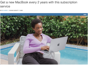 Rather than pay for a MacBook upfront, get one with a monthly subscription from Upgraded.