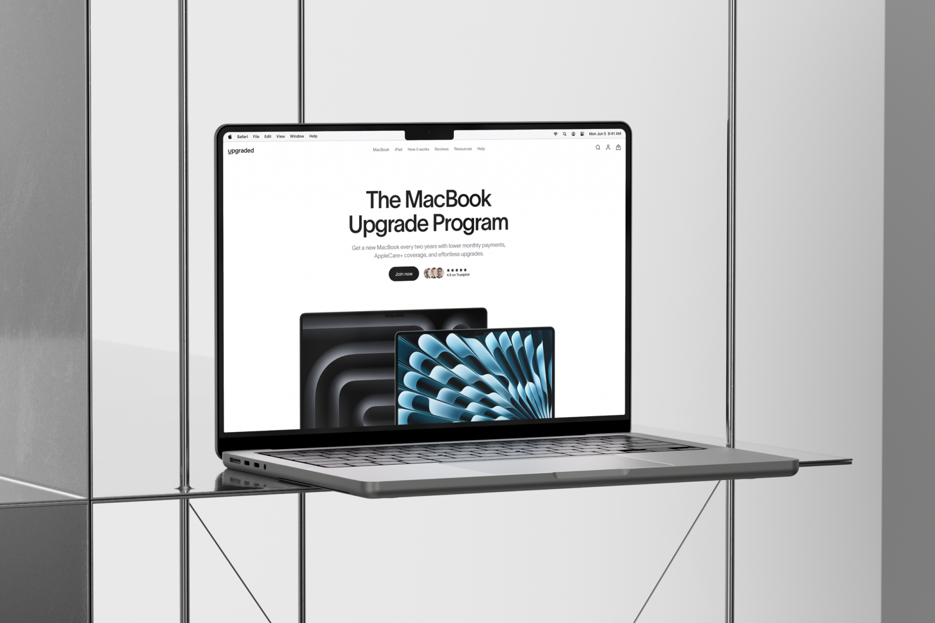 A MacBook on a table